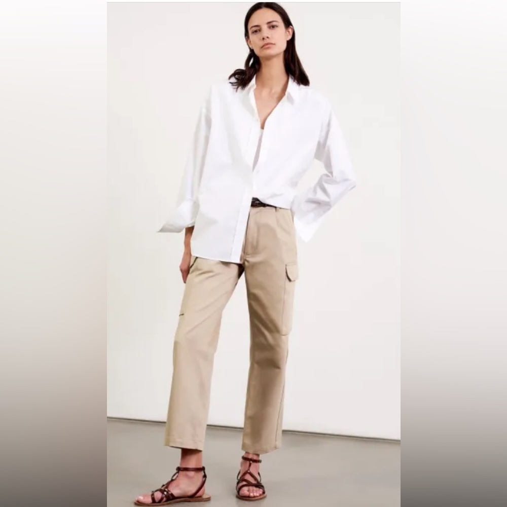 Nili Lotan Beige Cargo Trousers